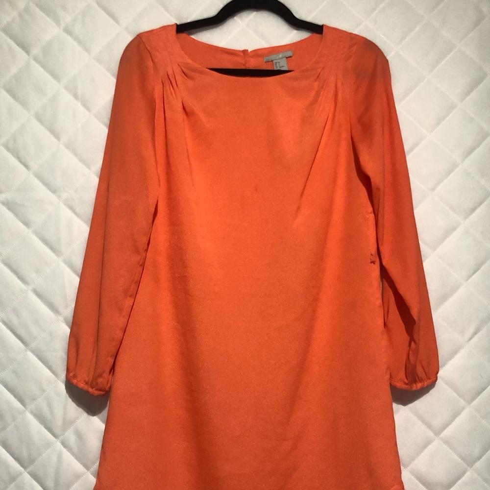 H & M Orange A-Line Dress